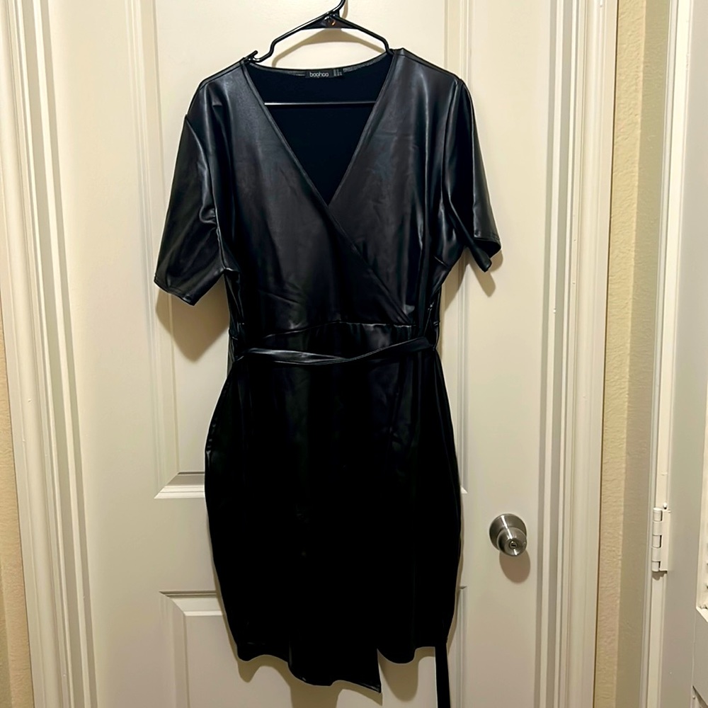 Black pleather dress
